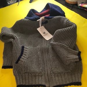 Grey zipper sweater XXS UNISEX TODDLER